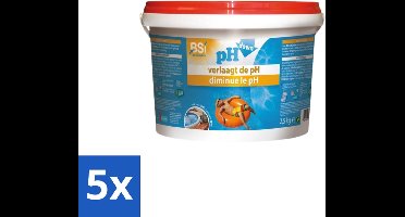 BSI – pH Down Poeder – pH Verlager voor Zwembad & Spa – 2,5 kg - Bulkverpakking - 5 stuks