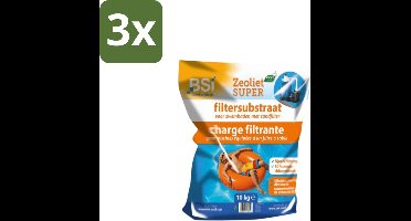 BSI – Filtersubstraat Zeoliet Super – Fijne Filtratie voor Zwembad & Spa – 10 kg - Bulkverpakking - 3 stuks