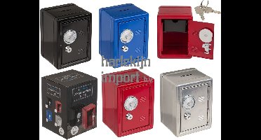 Metalen Spaarpot Bankkluis Blauw