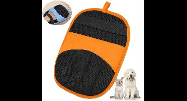 Handschoen voor het verwijderen van dierenharen van hond en kat - Herbruikbare elektrostatische magische borstel, vijfvingerige ontharingshandschoen voor het reinigen van kleding, bed, bank, tapijt en autostoel.