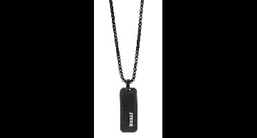 Raptor Raptor unisex ketting met hanger RA50210 Raptor erwtenketting met langwerpige graveerhanger,