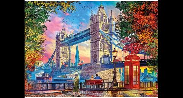 Gibsons legpuzzel Tower Bridge 1000 stukjes - kleurrijk puzzelplezier.