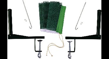 Tafeltennis Netpostcombinatie – Stalen Palen met Polyethyleen Net – Geschikt voor Wedstrijdtafels – Ping Pong – Longfield