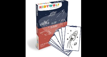 KIDYWOLF KIDYDRAW MINI Refill – Galaxy & Dinosaurussen – 60 Tekenkaarten