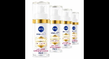 NIVEA - Gezichtsserum - CELLular LUMINOUS630 Tegen Vlekken - Tegen pigmentvlekken - Voor alle huidtypen - Met Hyaluron & Vitamine E - 30 ml - Voordeelverpakking - 4 stuks - Serum - NIVEA