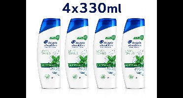 Head & Shoulders Menthol Fresh Anti-Dandruff Shampoo 4x330ml – Dandruff Protection – Refreshing Menthol Formula – Value Pack