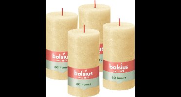 Bolsius Rustieke Kaars - 4 Stuks - Oat Beige - 13cm - 60 branduren