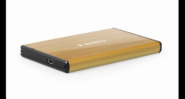 Externe HDD behuizing 2.5' SATA USB3.0 Goud (brushed)