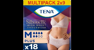 TENA Silhouette Plus - high waist incontinentiebroekjes - Crème - M - 18 stuks