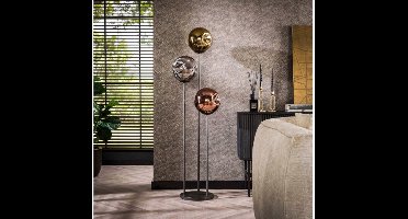 Vloerlamp met 3x Ø25 Stellar Bollen in Artic Zwart - Vloerlampen - 32x32x164 cm - Modern Design - Geschikt voor Woonkamer en Slaapkamer - Stijlvolle Verlichting - Sfeervol Interieur