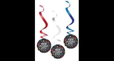 Geslaagd Hangdecoraties 70cm 3 stuks.