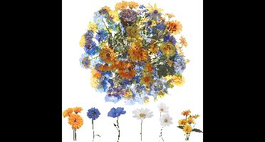 120 Transparante Scrapbooking Stickers met Bloemen en Planten voor Fotoalbums, Creatieve Projecten en Laptops