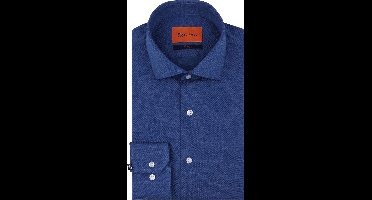 Suitable Knitted Royal Blauw - Maat 42 - Heren - Overhemden Formeel