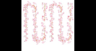 2 Kunstmatige kersenbloesemkransen, bloemenranken, bloemenkransdecoratie, kersenbloesemkransen, kunstmatige bloemenkransdecoratie, roze feestdecoratie voor bruiloften, kunstmatig, kers
