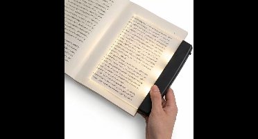 Leeslampje LED - Oogvriendelijk Draadloos Dun Boekenlampje - Vlakke Plank voor Nachtlezen - Zelfstandig Boeklezen - Zwart
