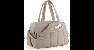 Dames sporttas -Sporttassen- Reisrugzak met waterdicht vak - Lichtgewicht handbagage - Weekendtas - Opbergtas voor sportkleding - Yoga tas - Camel