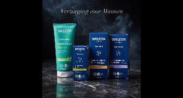 Weleda Men Verzorgingsset in Transparant Tasje – Compleet en Natuurlijk Verzorgingspakket: showergel 3in1- serum 30ml; shaving cream en aftershave balm