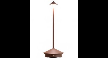 Draadloze LED Tafellamp - Aluminium - Oplaadbaar via USB-C - Touch Bediening & Dimbaar - 3 Lichtkleuren - Nachtlampje voor Slaapkamer & Woonkamer - Lichtbruin