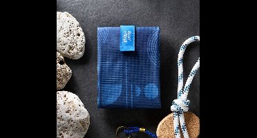 Boc’n’Roll Outdoor Radar Waves - Duurzame Lunchwrap voor Wandelen & Kamperen – Herbruikbare Broodzak – Compact & Lichtgewicht