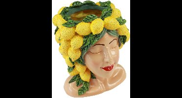 Decoris vaas polyresin citrus 19.5x17x23cm multi