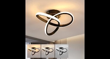 LED-plafondlamp, Moderne Plafondlamp 20W 2200LM, Zwart Plafondlamp Voor Keuken, Hal, Eetkamer, Schakelaarbediening 3000K/4500K/6500K