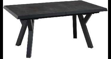 Murcia zwart uitrektafel exclusive 163/203x93cm - matt antraciet