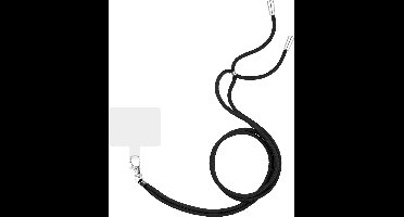 Just in Case telefoonkoord Universeel - Telefoon Koord / Ketting - geschikt voor Telefoonhoesjes - Zwart