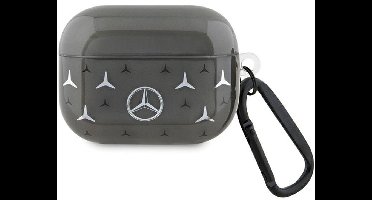 Mercedes Serie - Etui voor AirPods Pro - Zwart - Large Star Pattern - Luxe Design
