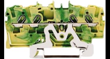 Wago 2001-1407 WAG 4-DR-FM AARDKLEM GR/GE per 100