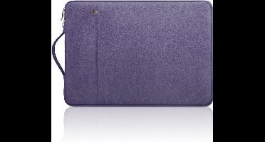 Duurzame en Waterdichte Laptop Sleeve voor 13 Inch Laptops, Geschikt voor MacBook en Chromebook, Inclusief Handvat en Opbergvak, Paars