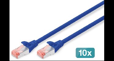 CAT6 sFTP kabel 3 meter Blauw - 10 stuks