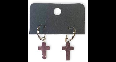Mookaiet kruis oorbellen - fashion jewelry
