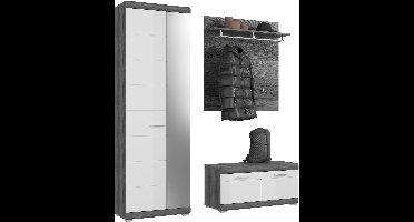 Scout garderobe opstelling 4 deuren grijs.