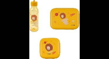 Bundel Trixie Back to School set - Lunchbox/Snackdoos/Drinkfles 500ml - Spaceman Mr. Lion