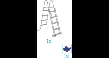 Bestway Flowclear - Zwembadtrap - 122 cm inclusief Voetenbad