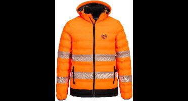 Portwest Hi-Vis Ultrasonisch Verwarmd Tunnel Jack S548 - Oranje/Zwart - XXL