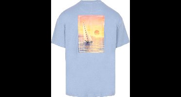 Suitable Rink T-shirt Backprint Heavy Jersey Blauw - Maat XL - Heren - Casual T-shirts