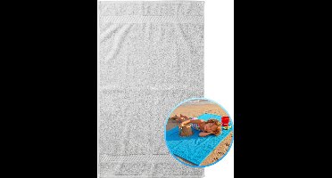 Funnies Kinderstrandlaken 70x140cm Grijs - Strandlaken Voor Kinderen - 100% Katoen