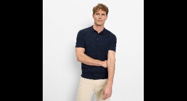OLYMP gebreide polo marineblauw