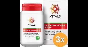 3x Vitals Ultra Pure EPA/DHA 700 mg (60 softgels)