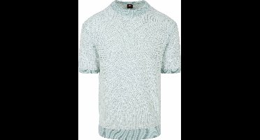 BOSS Knitted T-shirt Kantonio Aqua - Maat 3XL - Heren - Casual T-shirts