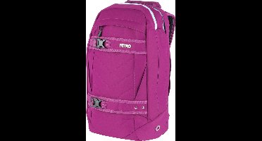 NITRO Schoolrugzak Rugzak met laptopvak Daypacker Collection Aerial Backpack 27L Grateful Pink Roze
