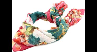 GUESS Sjaal Kefiah Scarf 130X130 Gardenia Kleurrijke