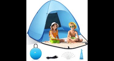 Pop up tent - Tent - Strandtent 2 Seconden - Maat S (voor 1-3 personen) met dubbele rits - UV-bescherming - Draagbaar en extra licht, voor tuin, barbecue, wandelen