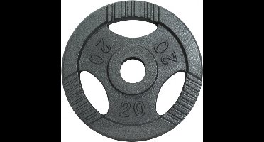 Gorilla Sports Gewicht - Halterschijf - 20 kg - Gripper Gietijzer - 50/51 mm