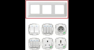 Tuya Inbouw Raamwerk - Afdekraam - Wit - 3 voudig