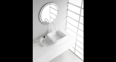 Wiesbaden Piazza opzet wastafel 40x40x15cm wit