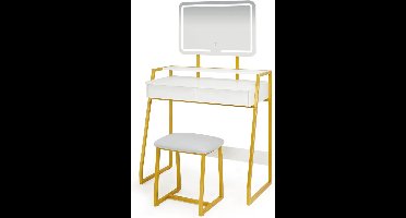 ApexArte® Make Up Tafel met Spiegel - Kaptafel - Voor Vrouwen & Meisjes - Wit