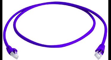 Telegärtner 100008301 RJ45 Netwerkkabel, patchkabel CAT 6A S/FTP 2.00 m Lila Vlambestendig, Snagless, Pair afscherming,