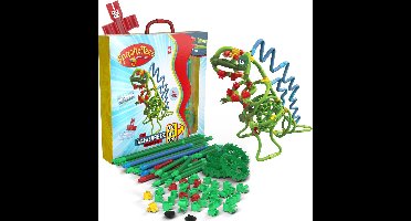 Spaghetteez - Twist-A-Saurus Rex - Flexibele Bouwstaafjes - Speelgoed 5,6,7,8 Jaar Jongens en Meisjes- Constructie Speelgoed- Montessori Speelgoed- Educatief Speelgoed
